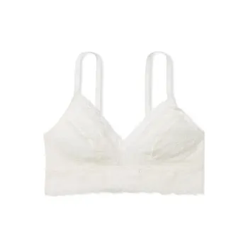 Victoria's Secret Lace Curvy Bralette/Coconut White Bra Women's White