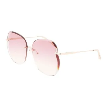 LONGCHAMP Irregular Shape Sunglasses Women's Gold