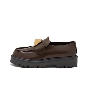 Valentino One Stud Loafers 4cm Women's Brown