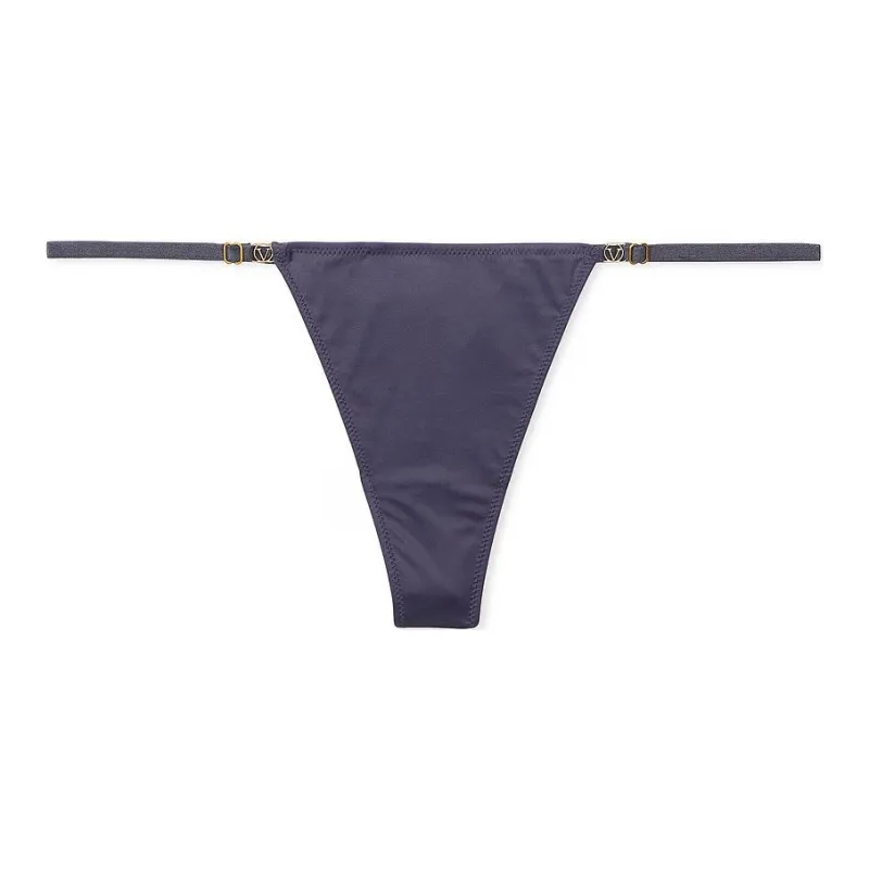 Victoria's Secret LOVE CLOUD Adjustable String Thong Panty/S B Underpants Women's 1 Pack Navy Blue-0