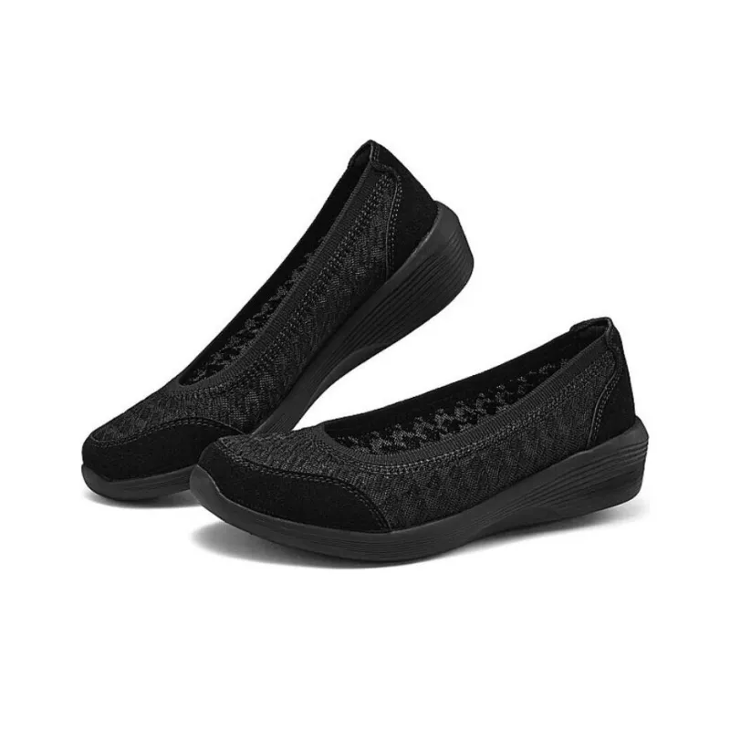 Skechers Arya Cushioning, Wear Resistant Low Top Casual Shoes Women's Black-3