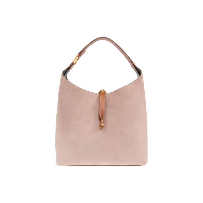 Chloe Marcie Calfskin Hobo Bag Handbag Shoulder Bag Women's Pink-0