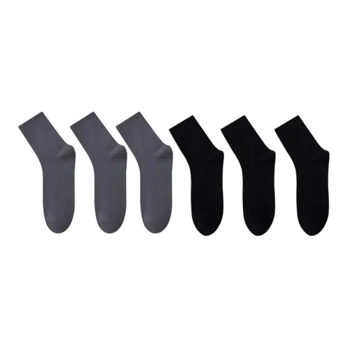 MIIOW Mid Calf Socks Men's 6 Pack