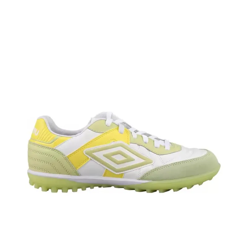 Umbro Speciali TF Turf Slip Resistant Coverage Soccer Shoes Unisex Yellow Green White-1