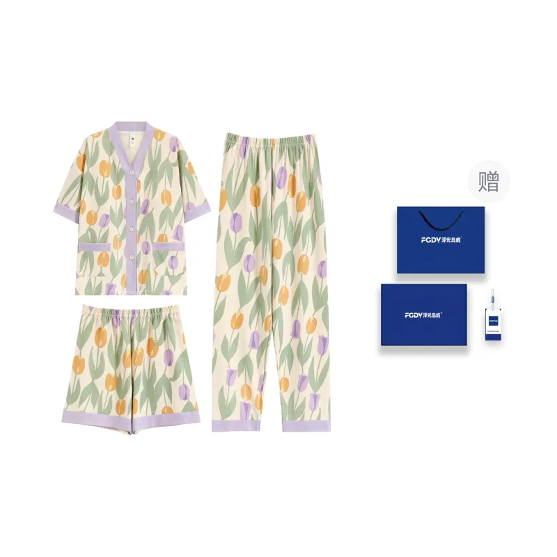 Floating Light Islands Pajama Set Women's Box Multicolor-0