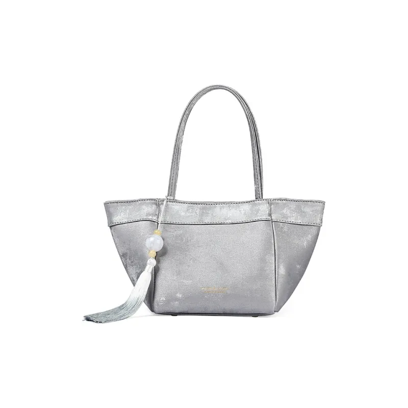TUCANO PU Shoulder Bag, Crossbody Bag, Handbag Regular Women's Silver/Girly Pink-4