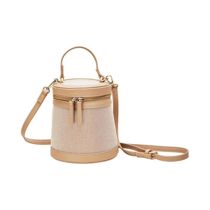 MARKANGARO Canvas Bucket Bag, Shoulder Bag, Crossbody Handbag Medium Size Women's Apricot/Brown/Khaki/Black-1