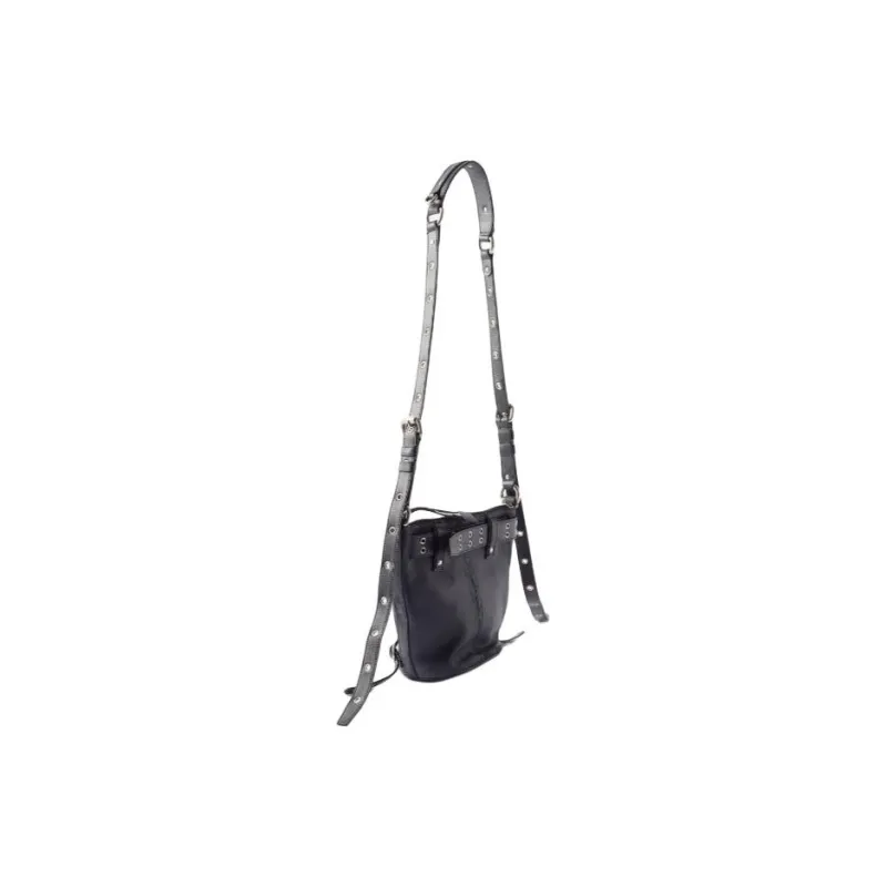 Balenciaga Cow Leather Bucket Bag, Shoulder Bag, Crossbody Bag Extra Small Women's Black-1