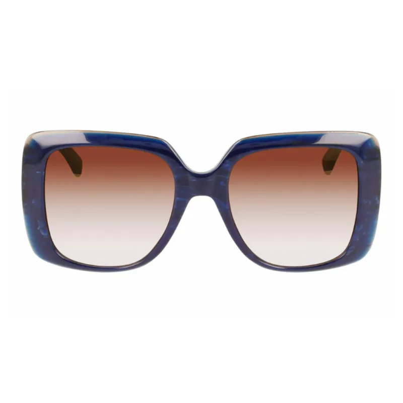 LONGCHAMP Acetate Butterfly Sunglasses Women's Blue-1