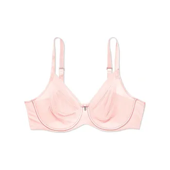Victoria's Secret Sheer Mesh Unlined Underwire Bra Bra Women's Blushing Rose/Rose