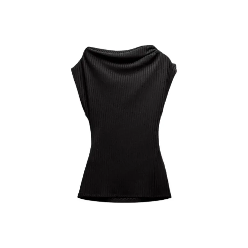 ZARA Tank Tops Women's Black-1