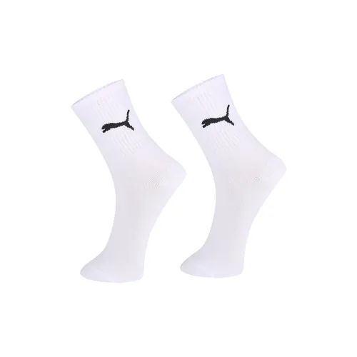 PUMA Knee-High Socks Unisex 2 Pack White