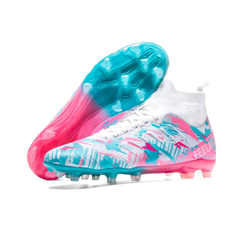 FEELACES Soccer Shoes Unisex Ice Sharp White, Pink Climb 1.0-30