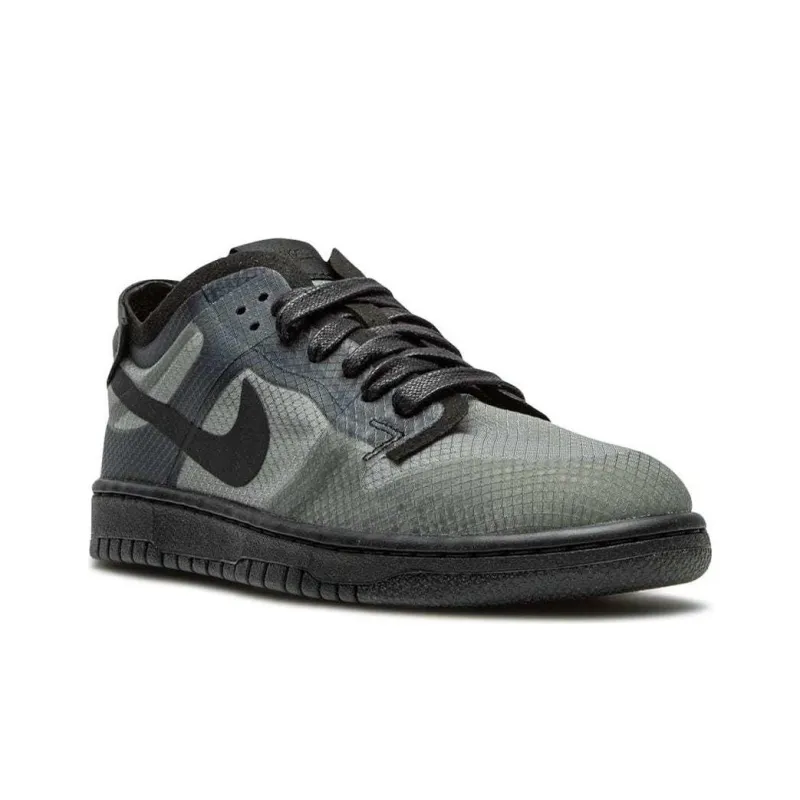 OFF-WHITE x Nike Dunk Anti-Slip Wear-Resistant Low-Top Skateboard Shoes Men's Black Gray-2