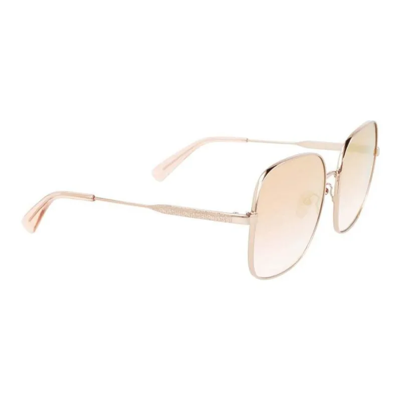 LONGCHAMP Square Sunglasses Women's Silver-7