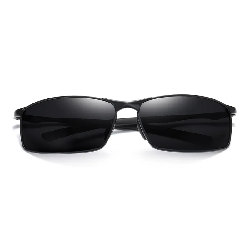 Thunder Pailong Alloy Square Sunglasses Men's Black-6