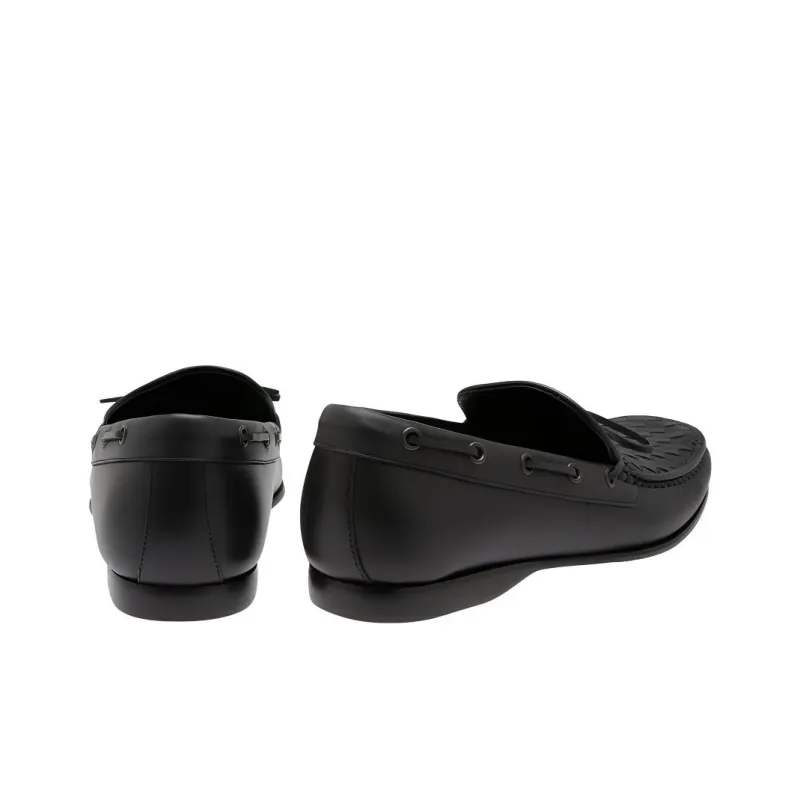 Bottega Veneta Boat Shoes Men's Black-3