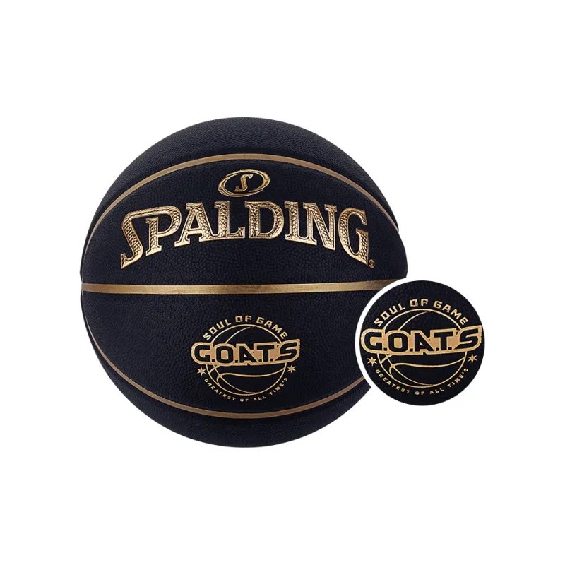 SPALDING GOATS Training Series PU Basketball Black Gold Size 7 Ball Training Unisex-3