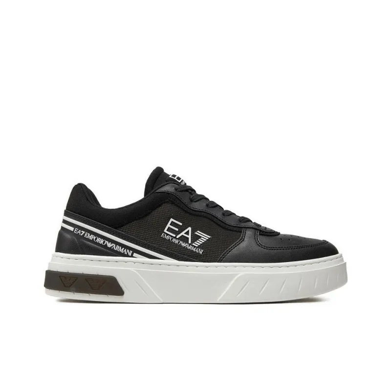 EMPORIO ARMANI Logo Patch Panelled Lace Up Sneakers-1