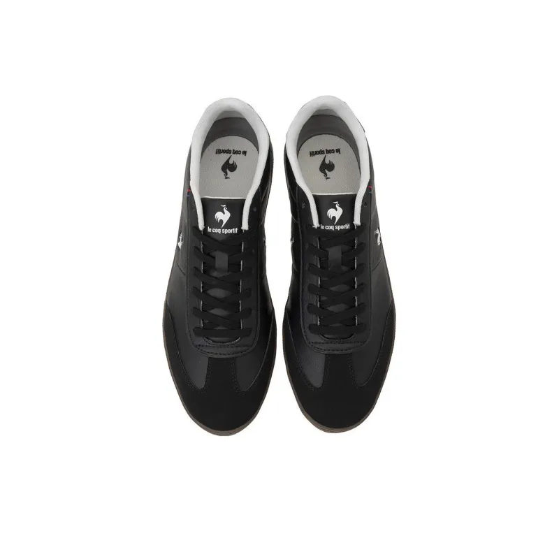 Le Coq Sportif LCS GARE II Shock Absorbers Slip Resistant Breathable Low Top Tennis Shoes Unisex Black-2