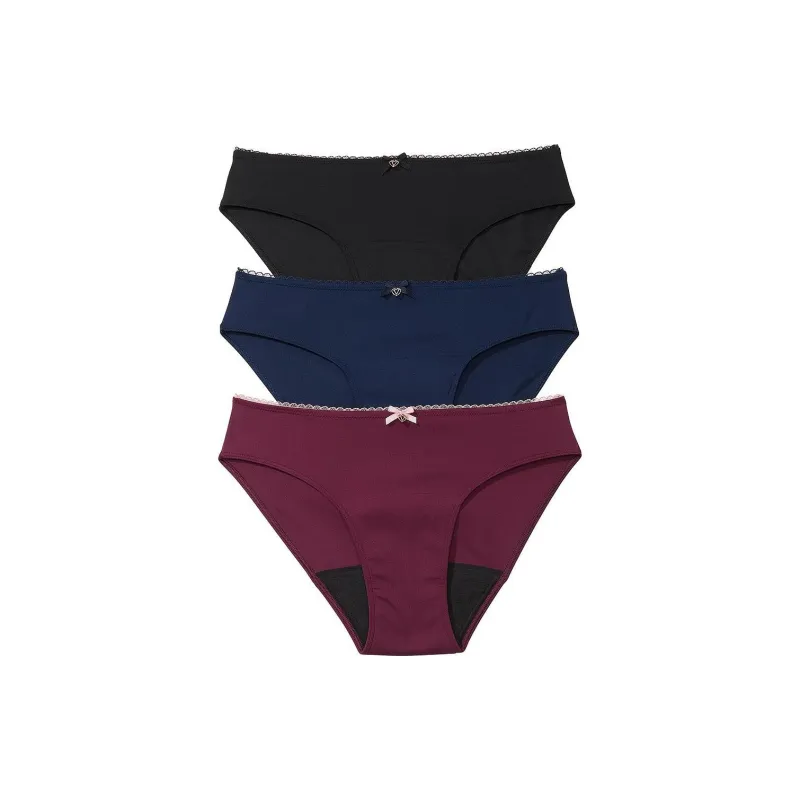 Victoria's Secret BODY BY VICTORIA 3-Pack Smooth Period Boyshort Panties Underpants Women's 3 Pack Multicolor-0