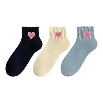 XXLLG Spring And Fall Short Socks Women's 3 Pack