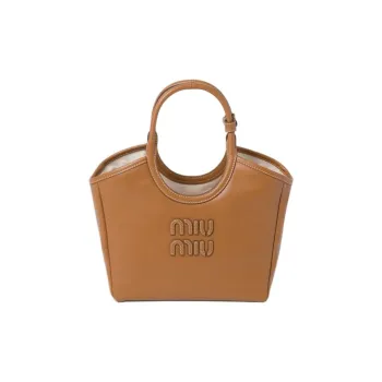 MIU MIU Leather Shoulder Bag, Crossbody Bag, Handbag Women's Caramel