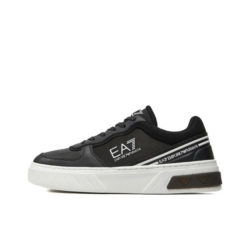 EMPORIO ARMANI Logo Patch Panelled Lace Up Sneakers-0
