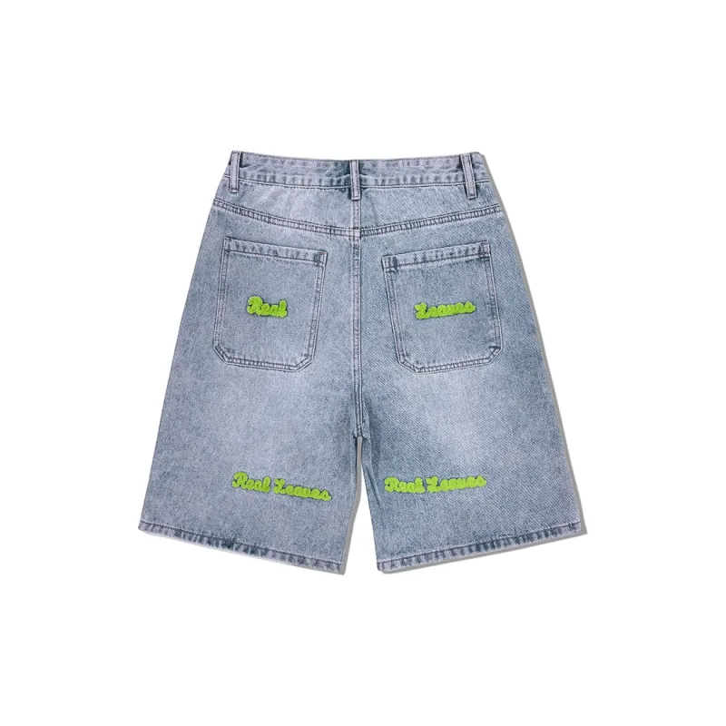 HIPANDA Denim Shorts Men's Light Blue-1