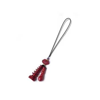Moon Jewelry Reconstructed Cinnabar Cell Phone Chain Unisex