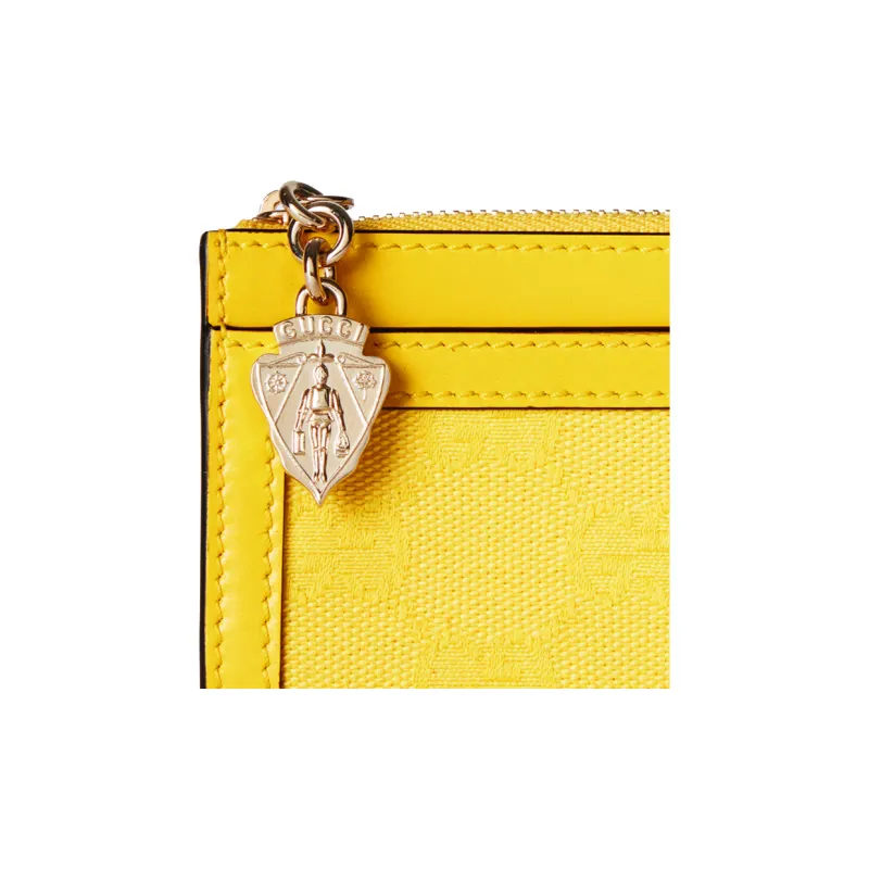 GUCCI GG Canvas Card Holder Women's Yellow-4