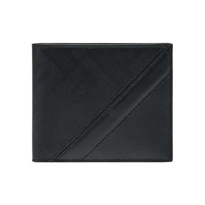 FENDI Leather Wallet Men's Black-0