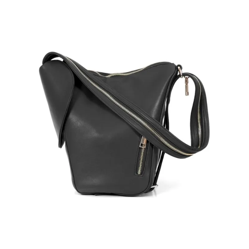 Folli Follie Synthetic Leather Shoulder Bag Regular Unisex Black-0