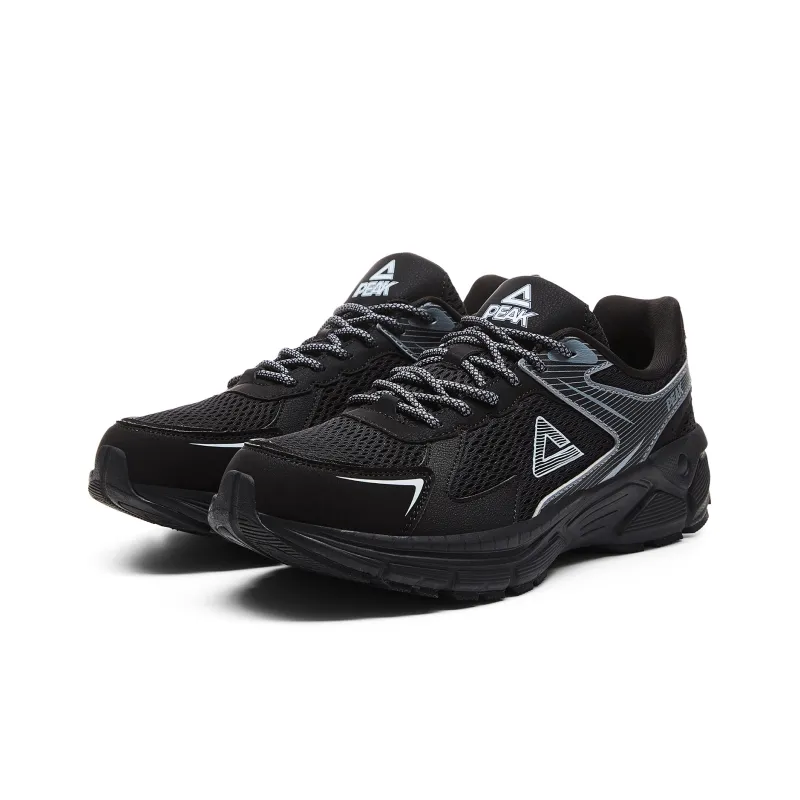 PEAK Shock Absorbers Slip Resistant, Abrasion Resistant, Breathable Low Top Running Shoes Men's Black Dove Gray-2