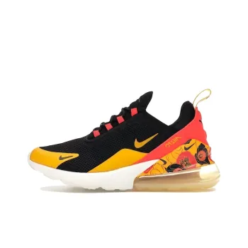 Nike Air Max 270 Floral Black Crimson Gold Women's