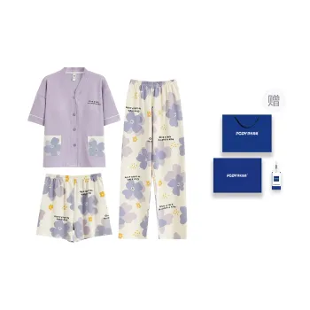 Floating Light Islands Pajama Set Women's Box Purple