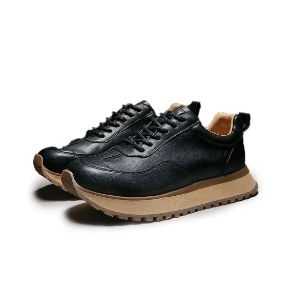 Voguhomme Casual Shoes Men Low Top Brown-0
