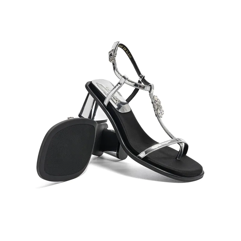 EBLAN Strap Sandals Women's Silver-3