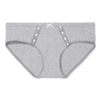 Victoria's Secret PINK Stretch Cotton Hiphugger Panty/Mhg/White Underpants Women's 1 Pack Gray