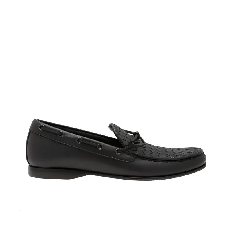 Bottega Veneta Boat Shoes Men's Black-1