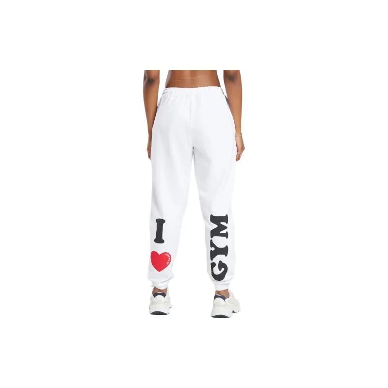 GYMSHARK Knitted Sports Pants Women's White-1