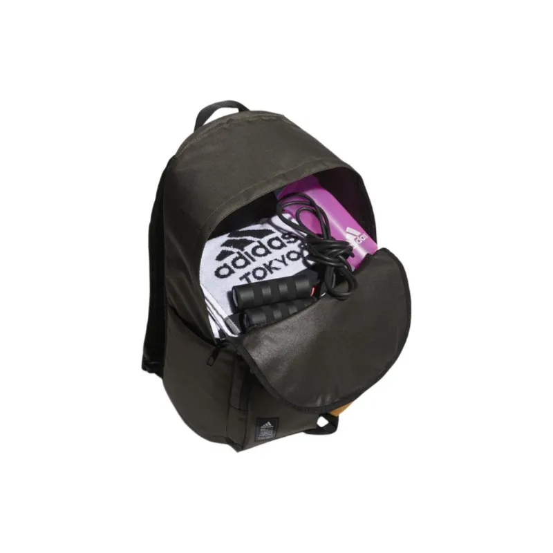 Adidas Recycled Polyester Plain Weave Fabric Backpack Regular Unisex Multicolor-4