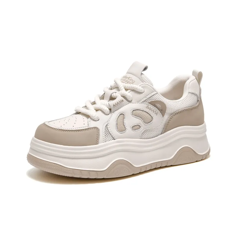 Spider King Skateboard Shoes Women's Beige Apricot-1