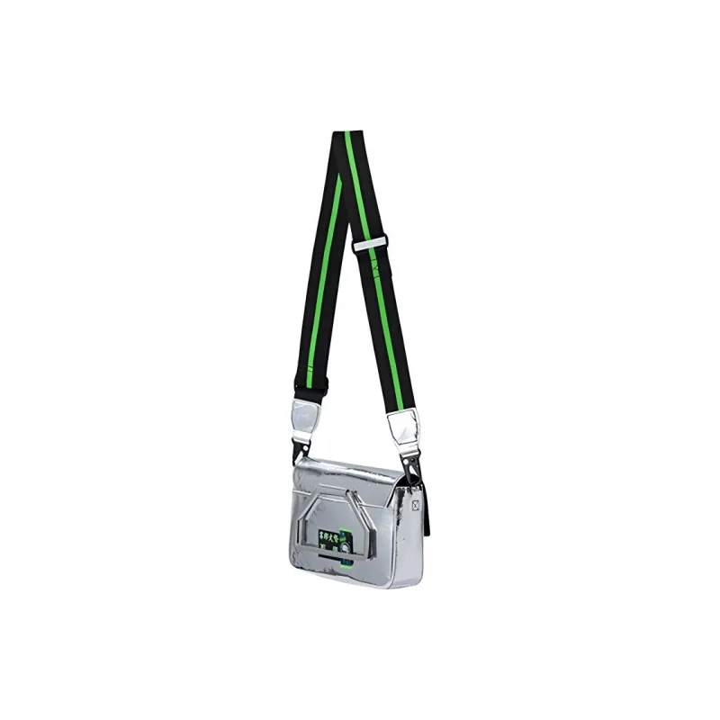 LiNing PU Shoulder Bag Crossbody Bag Regular Unisex Silver-1