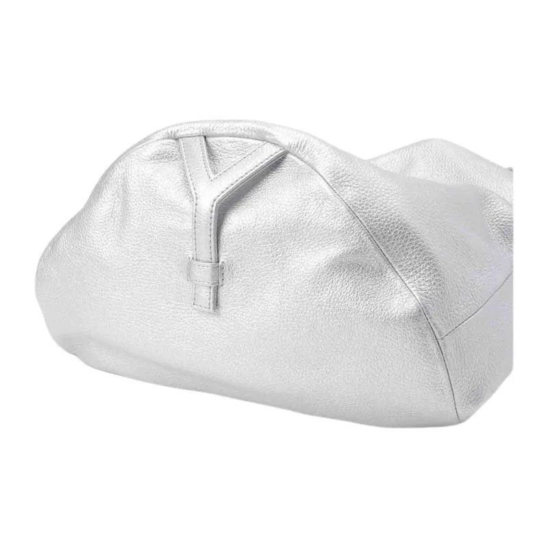 Yohji Yamamoto Cow Leather Backpack Unisex Silver-3