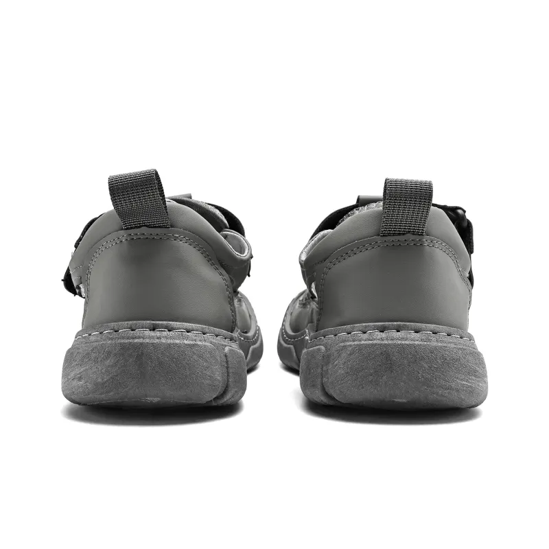 Binary Slip Resistant, Abrasion Resistant, Waterproof, And Breathable Lightweight Low Top Casual Shoes Men's Gray-5