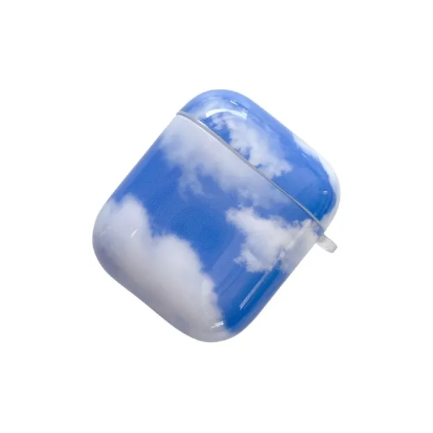 CORBELLATI Suitable For Apple Airpods 1/2/3/pro1/2 TPU Blue Sky And White Clouds Headphone Cases-2