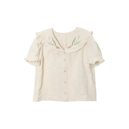 Miss Chipmunk Shirts Women's Bellflower Beige