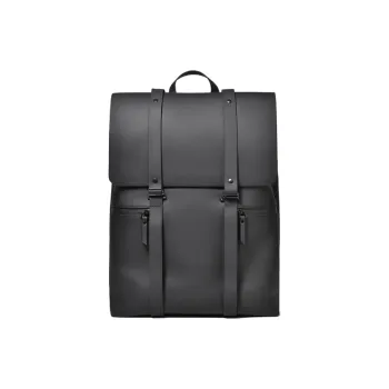 CARTELO Leather School Backpack Large Size Unisex Black