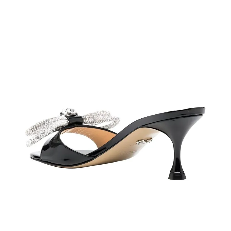 MACH & MACH Double Bow Patent leather Sandals Women's-3